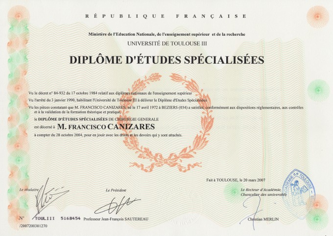 Diplôme en chirurgie